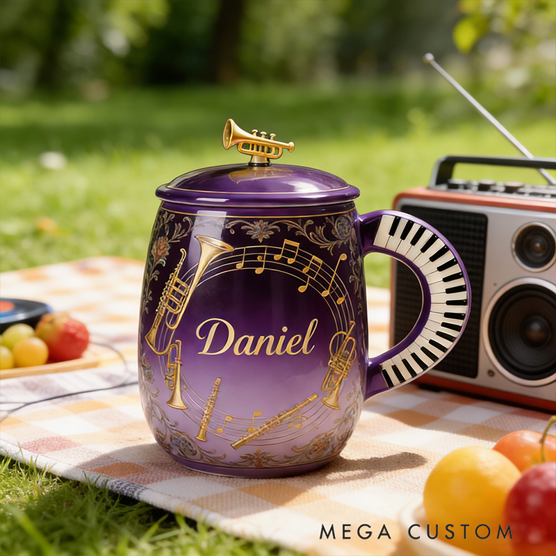 Personalized Musical Instrument Coffee Mug Ideal for Musicians Who Appreciate Quality and Style
