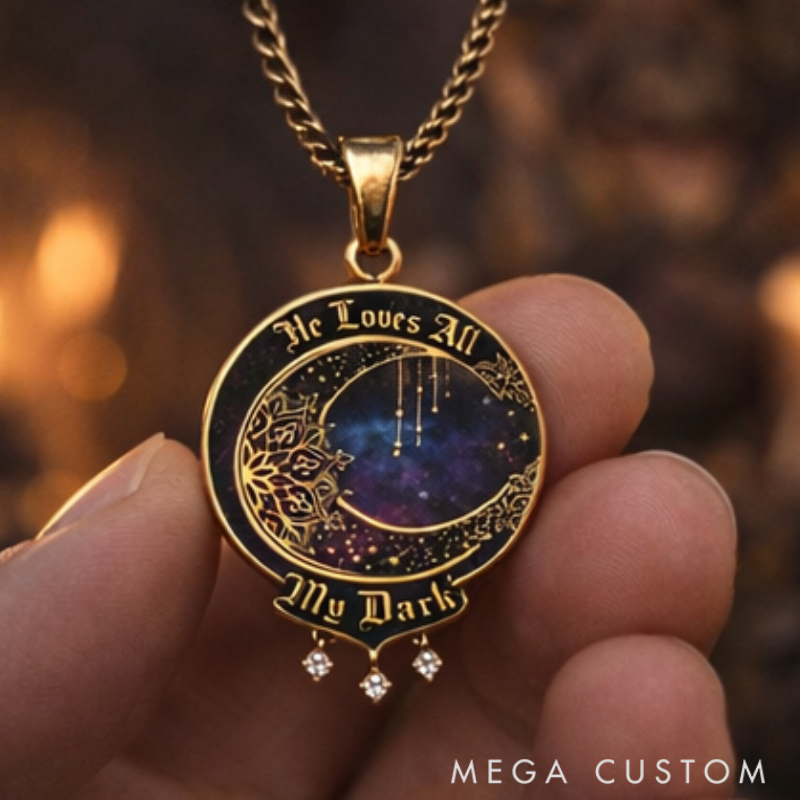 Personalized Matching Magic Moon Star Necklaces Celestial Symbolizing Love Romantic Gift for Couples