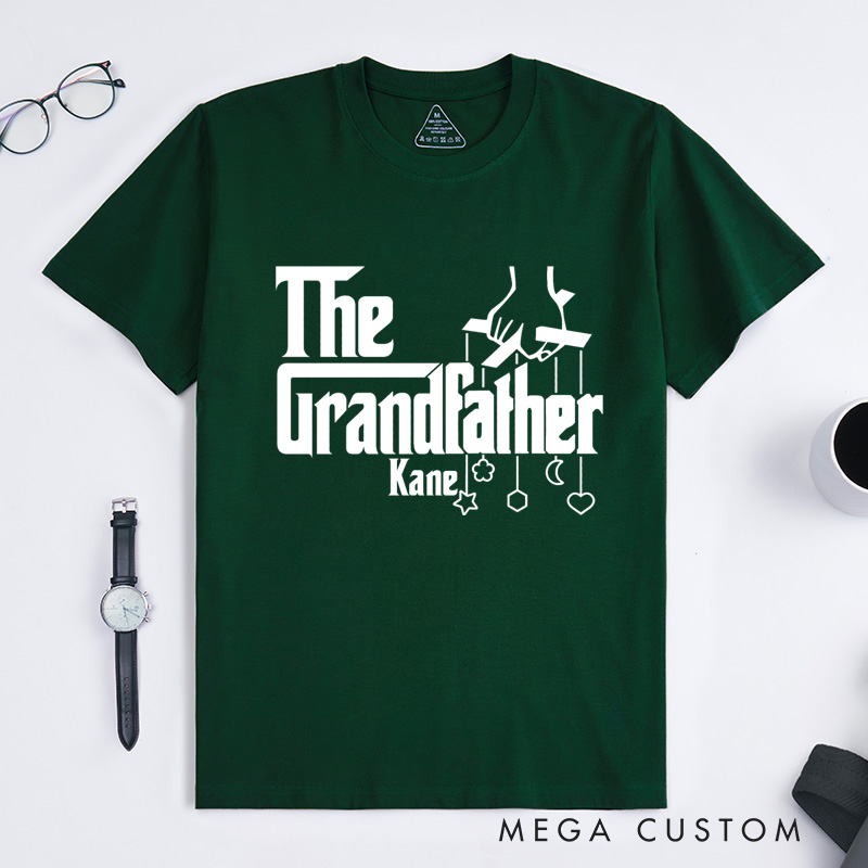 Personalized The Grandfather T-Shirt Gift for Grandpa Paternity Shirt Fathers Day Gift Baby Announcement Shirt Grandpa to Be Pregnancy T Shirt