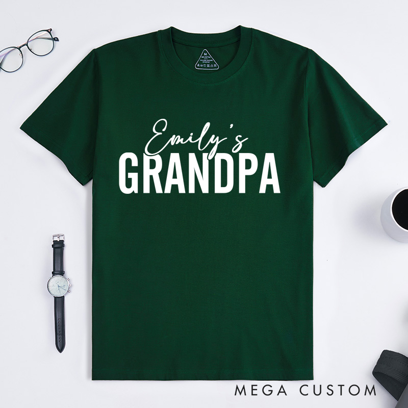 Personalized Grandpa Shirt Father's Day Shirt Customized Grandpa Shirt Gift for Dad New Dad Shirt Custom Shirt for Dad