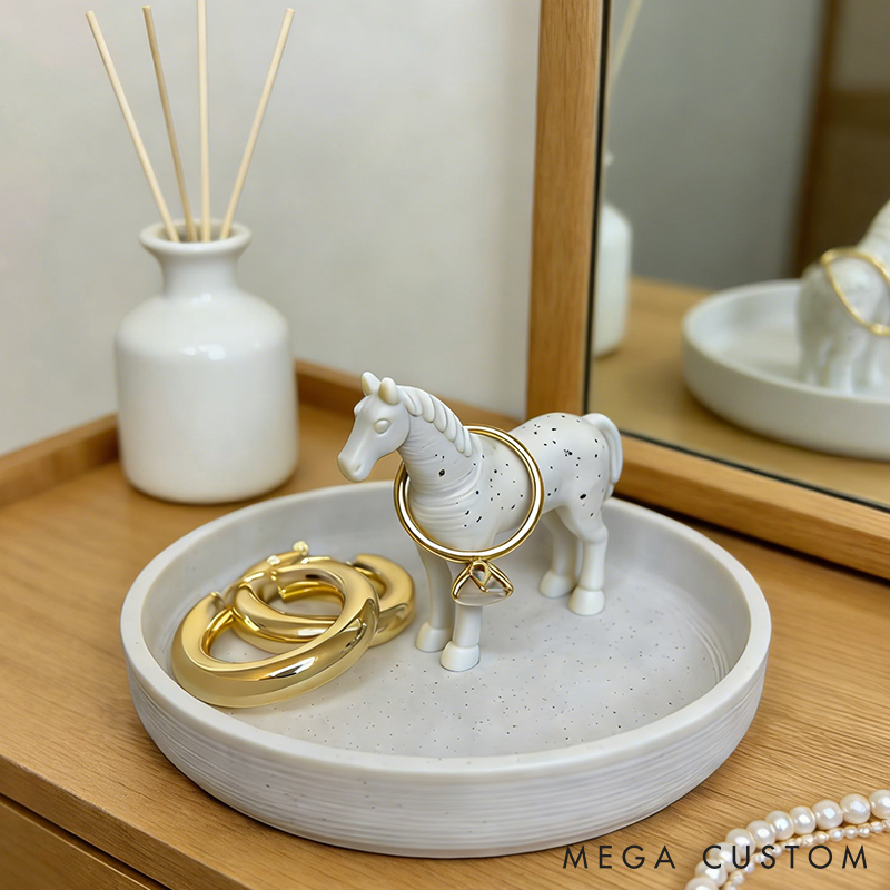 Personalized Horse Lover Horse Ring Dish Horse Ring Holder Night Stand Ring Dish  jewelry Ring Stand