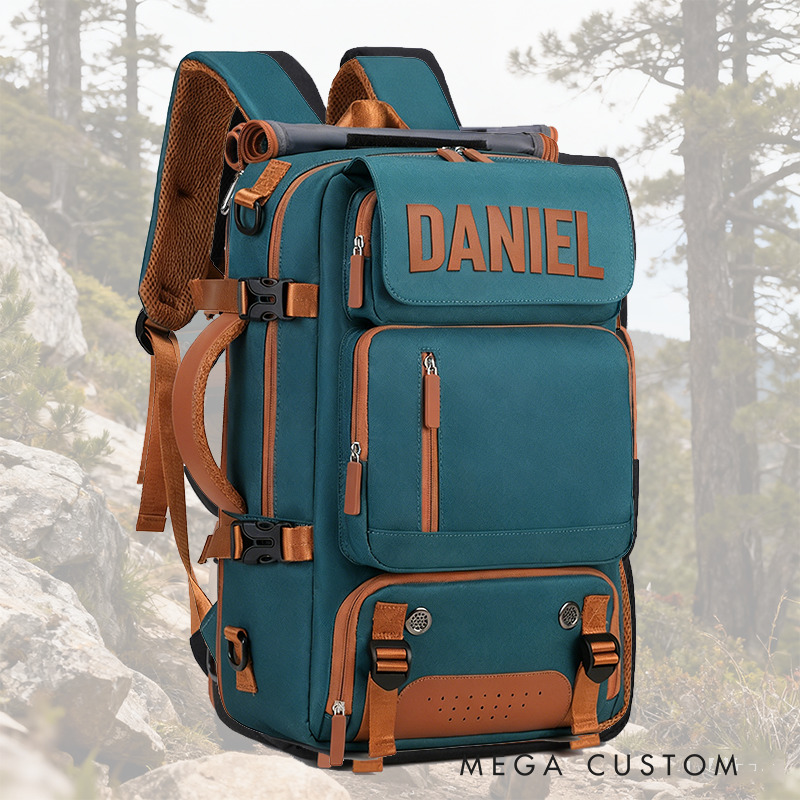 Personalized Multi-Compartment Travel Backpack - Organized Laptop & Shoe Storage Bag for Daily/Travel Use