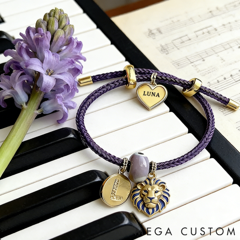 Personalized Zodiac Initials Couple Bracelet Engraved Constellation Charm Gift for Lovers Romantic Connection