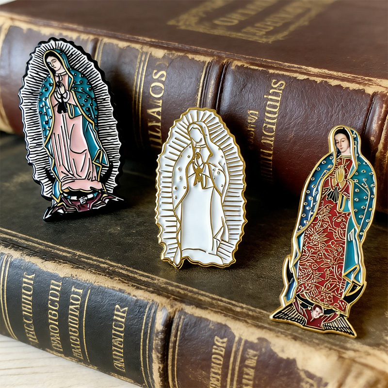 Personalized Our Lady of Guadalupe Virgin Mary Pins Catholic Gift Religious Gift for Women Girls