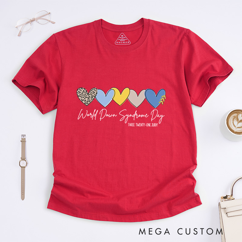 Personalized Down Syndrome T-Shirt World Down Syndrome Awareness Gift