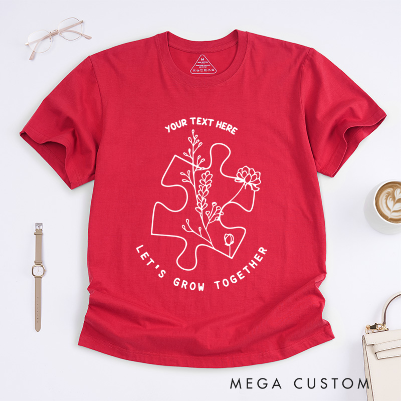Personalized Autism Puzzle T-Shirt Autism Mom Gift Support Gift
