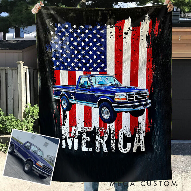 Personalized Racing Car Blanket Custom Photo Blanket Gifts