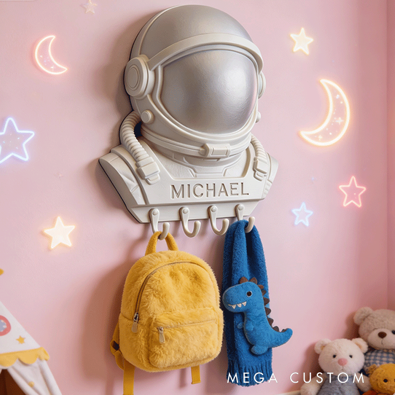 Personalized Helmet HookWall Hooks Custom Name Key Holders Unique and Funny Gifts