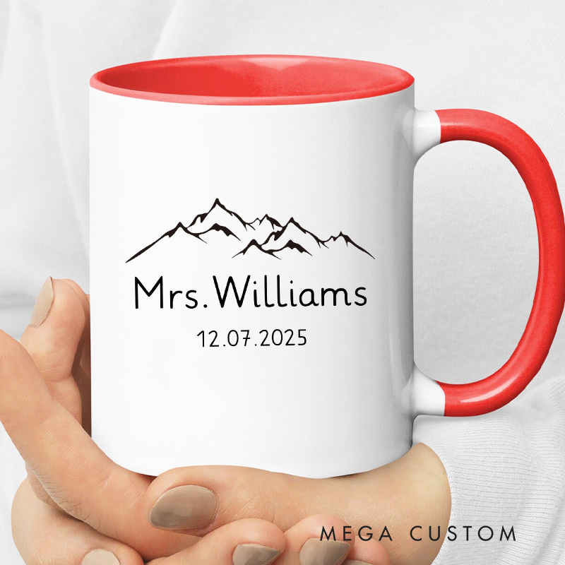 Personalized Couple Mug Newlywed Coffee Mug Mr and Mrs Gift Ceramic Cup For Her Him Anniversary Mug For Couple