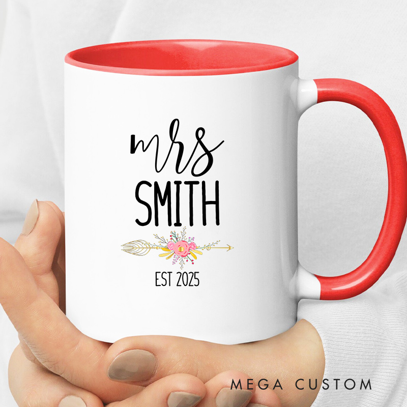 Personalized Mr and Mrs Mug Couple Anniversary Mug Wedding Coffee Cup for Her Him Ceramic Cup for Couple Newlyweds