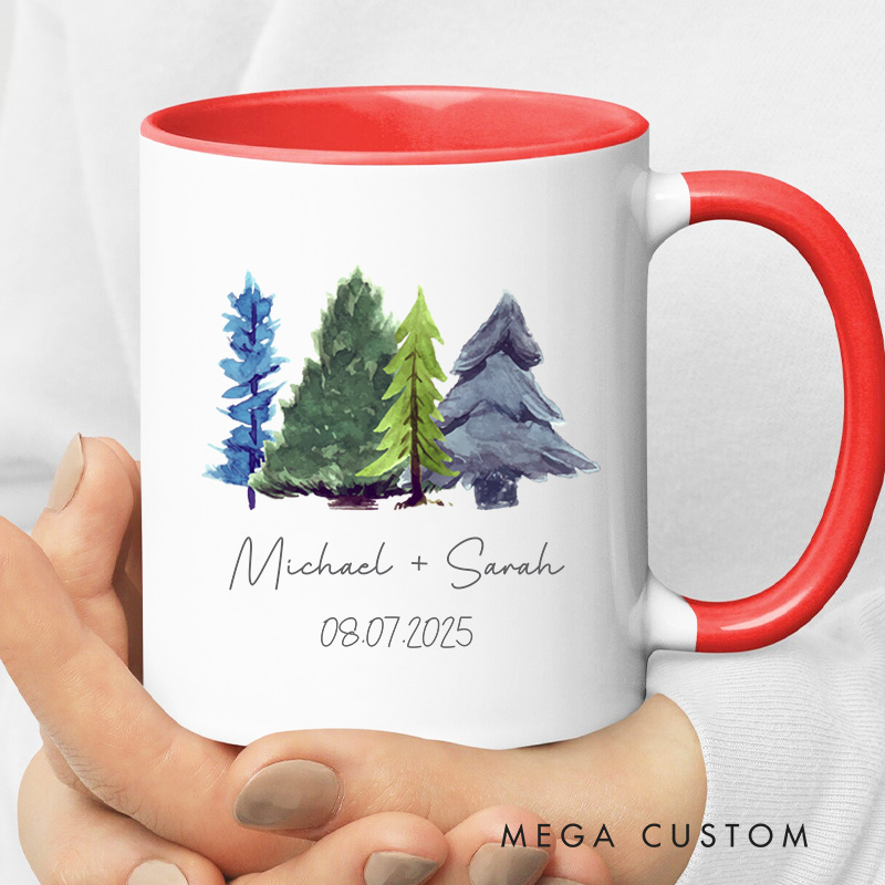 Personalized Adventure-Themed Wedding Mug Anniversary Couple Coffee Cup for Her Him Ceramic Cup for Couple Newlyweds