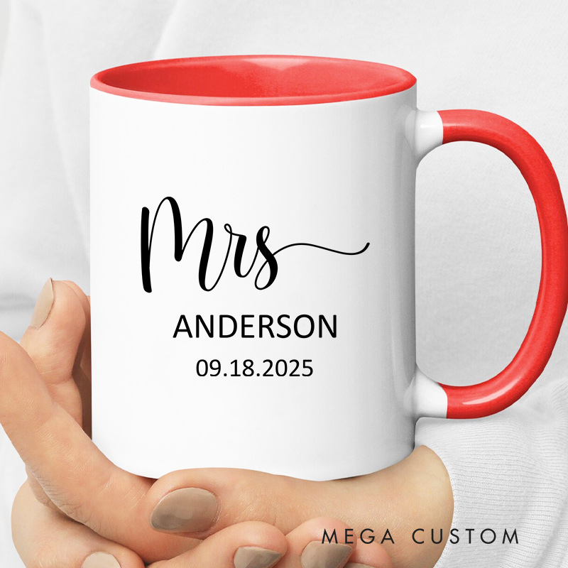 Personalized Elegant Mugsmr & Mrs Wedding Mug Ceramic Coffee Cup For Her Him Anniversary Couple Mug For Newlyweds