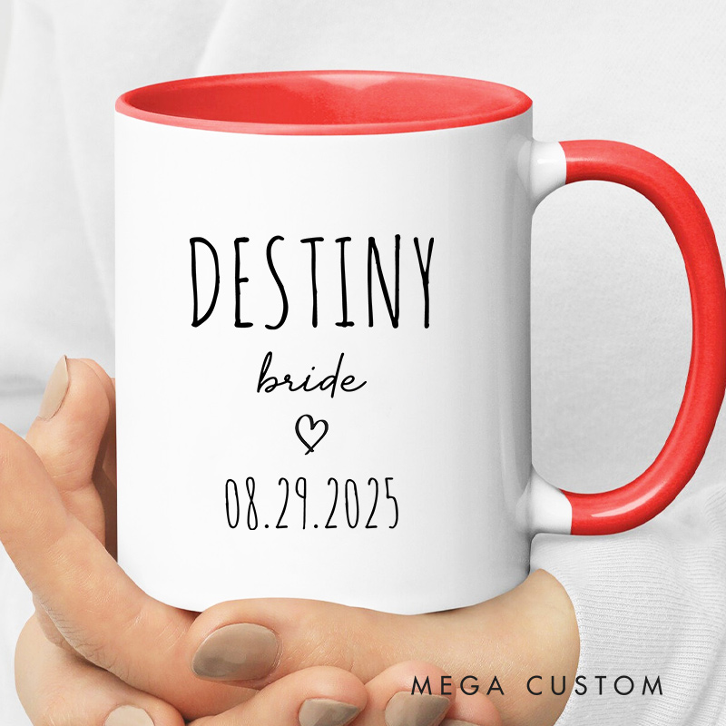 Personalized Bride Groom Wedding Mug Couple Ceramic Mug for Husband Wife Wedding Gift Mug for Newlywed