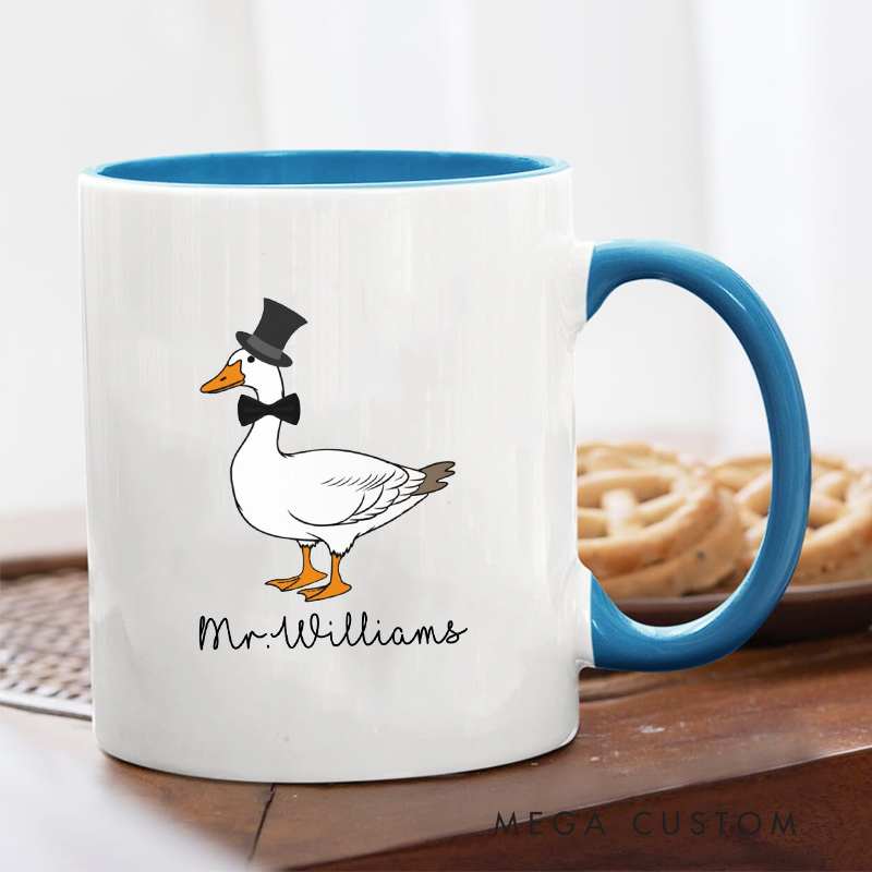 Personalized Mr. & Mrs. Goose Wedding Mug Wedding Gift Mug for Husband Wife Couple Ceramic Mug for Newlywed