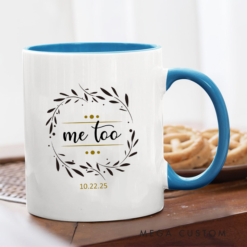 Personalized I Do & Me Too Wedding Date Mug Couple Wedding Vows Coffee Mug Bride Groom Coffee Cup for Newlywed