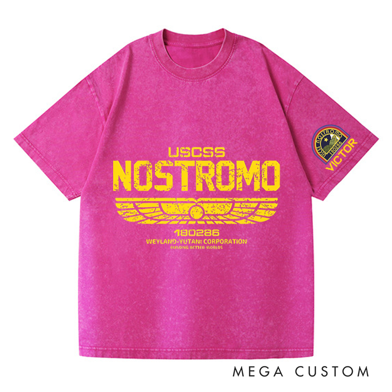 Personalized USCSS Washed T-Shirts Sci-fi Movie Horror Halloween Space Opera Tshirt for Movie TV Show Lovers