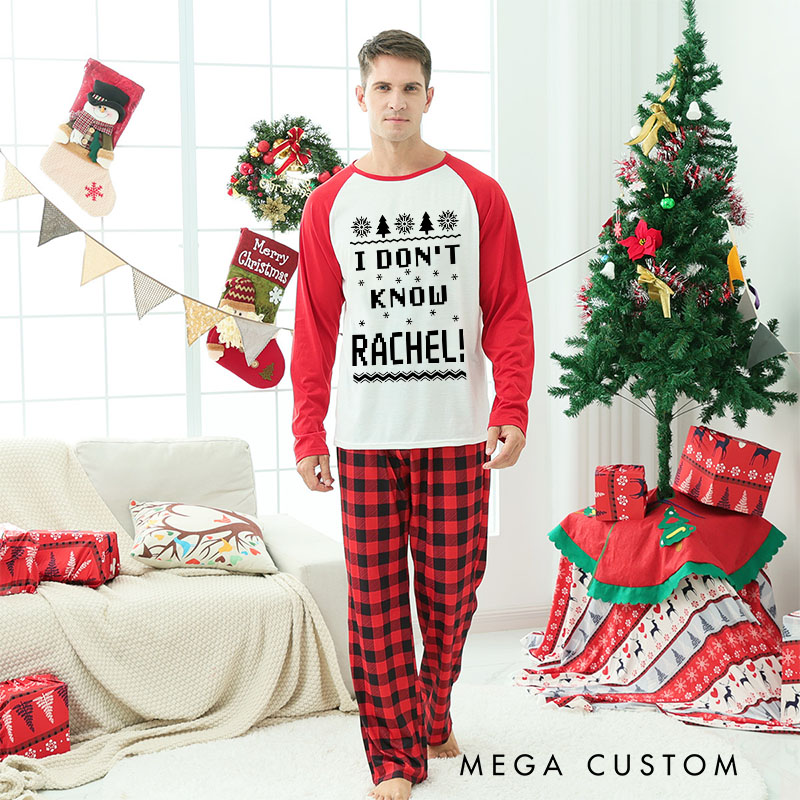 Personalized Couple Funny Why is the Carpet All Wet and I Don’t Know Xmas Pajamas Christmas Matching Pjs for Husband Wife Boyfriend Girlfriend