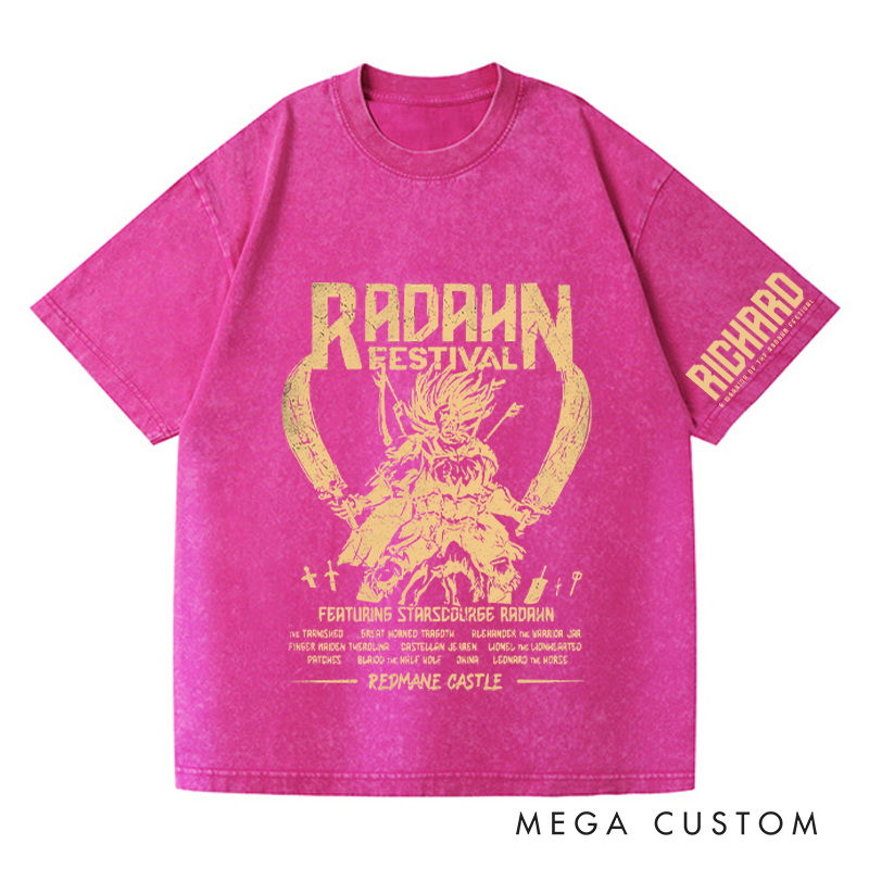 Personalized Radahn Festival Gothic Game Washed T-Shirts Video Game Tshirt Soulslike Shirt Music Lover