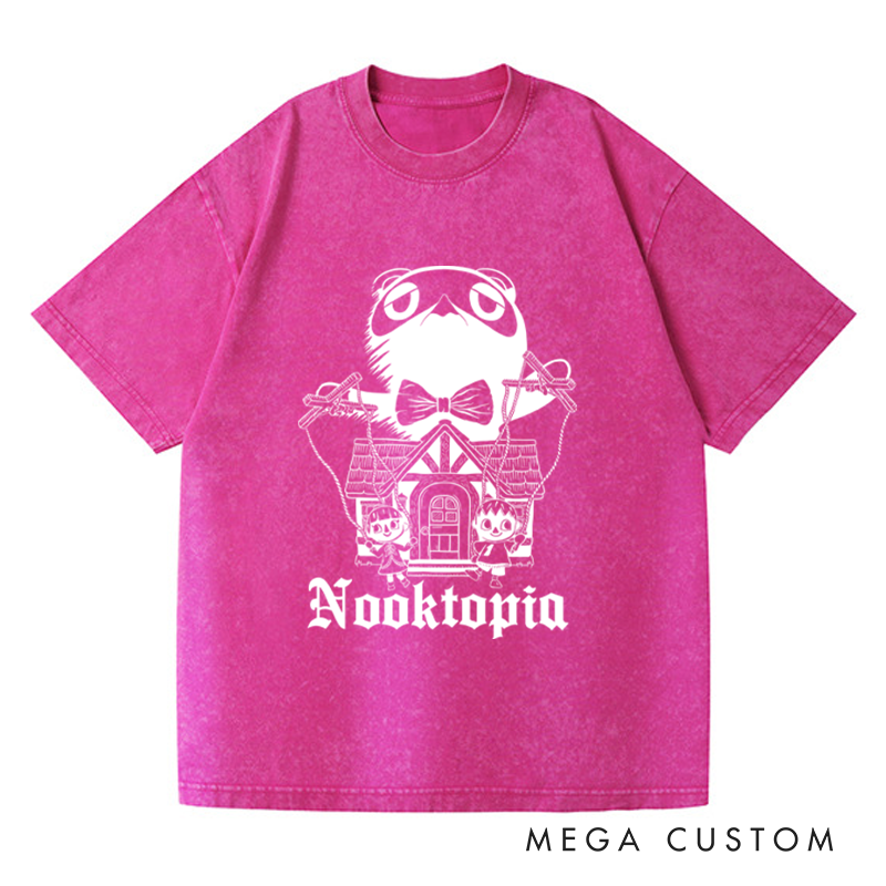 Personalized the Devil in Control Washed T-Shirts Video Game Tshirt Island Building Game Shirt