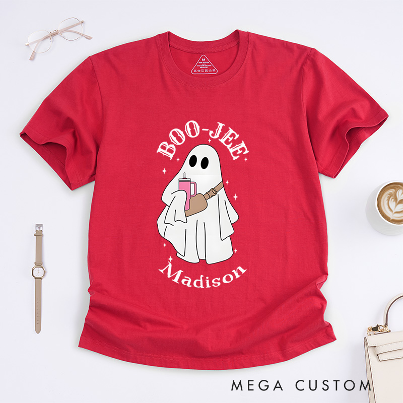 Personalized Boo Jee Halloween T-Shirt Perfect for Stylish and Fun Seasonal Celebrations T-Shirt