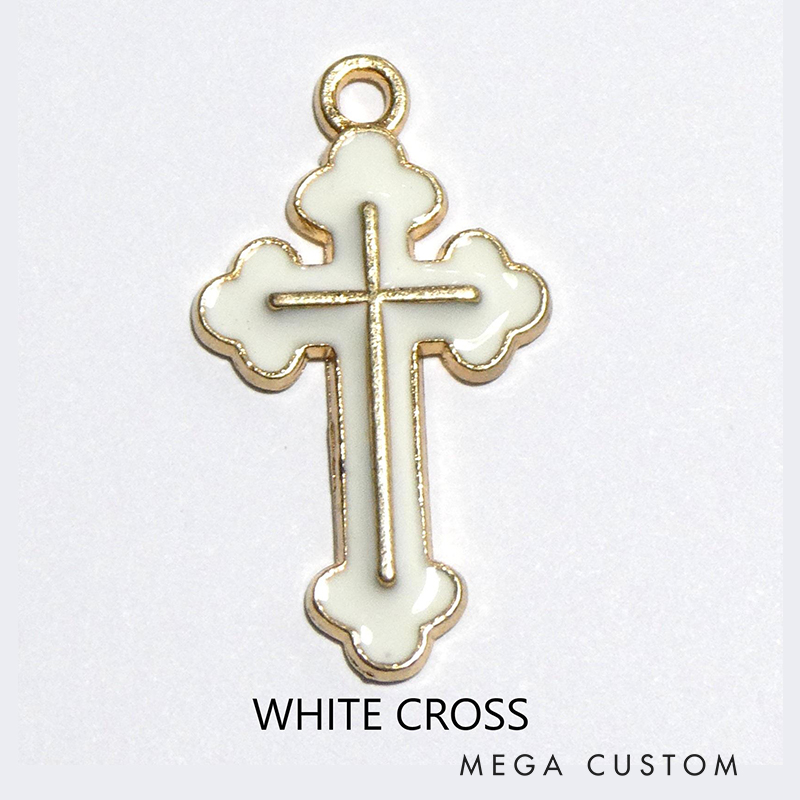 Personalized Virgin Mary Bow Cross Brooch Pin with Initial Christian Baptism Gift for Women Christians Gift Catholic Gift