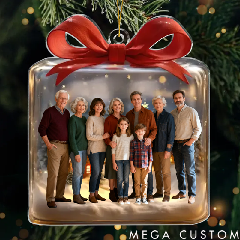 Personalized Christmas Ornament Custom Photo Acrylic Ornament Gifts for Family