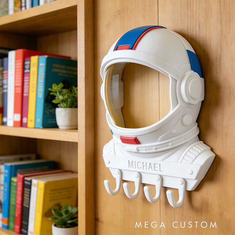 Personalized Helmet HookWall Hooks Custom Name Key Holders Unique and Funny Gifts