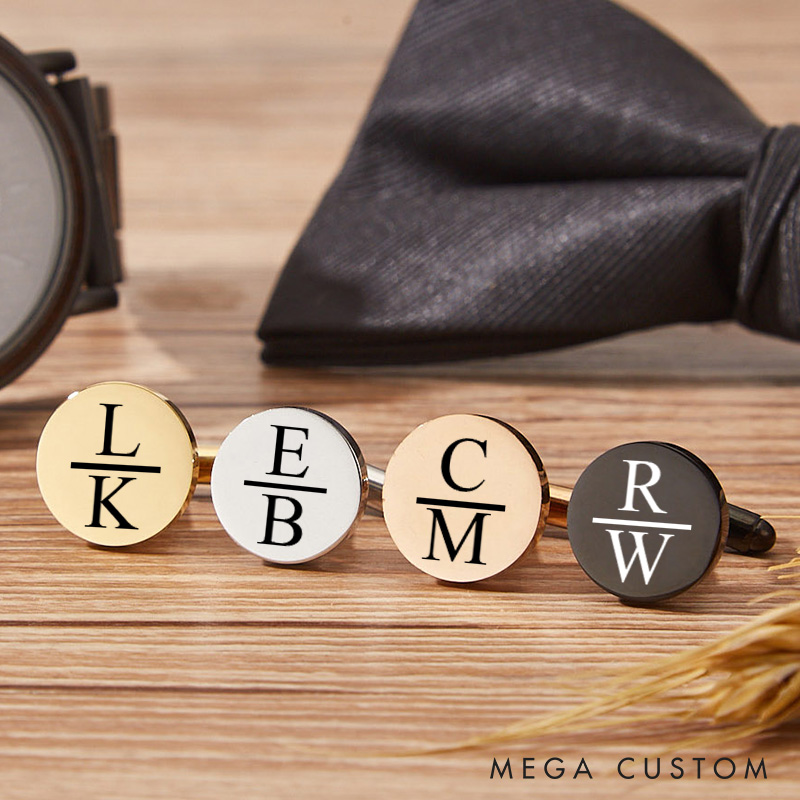 Personalized Wooden Cufflink Box Set Custom Engraved Wedding Party Cufflinks Groomsmen Proposal Gift Cufflink Box Set Best Man Gift