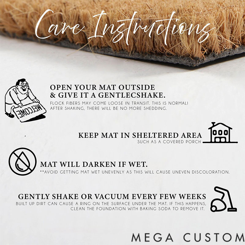 Personalized Doormat Monogram Family Name for Family