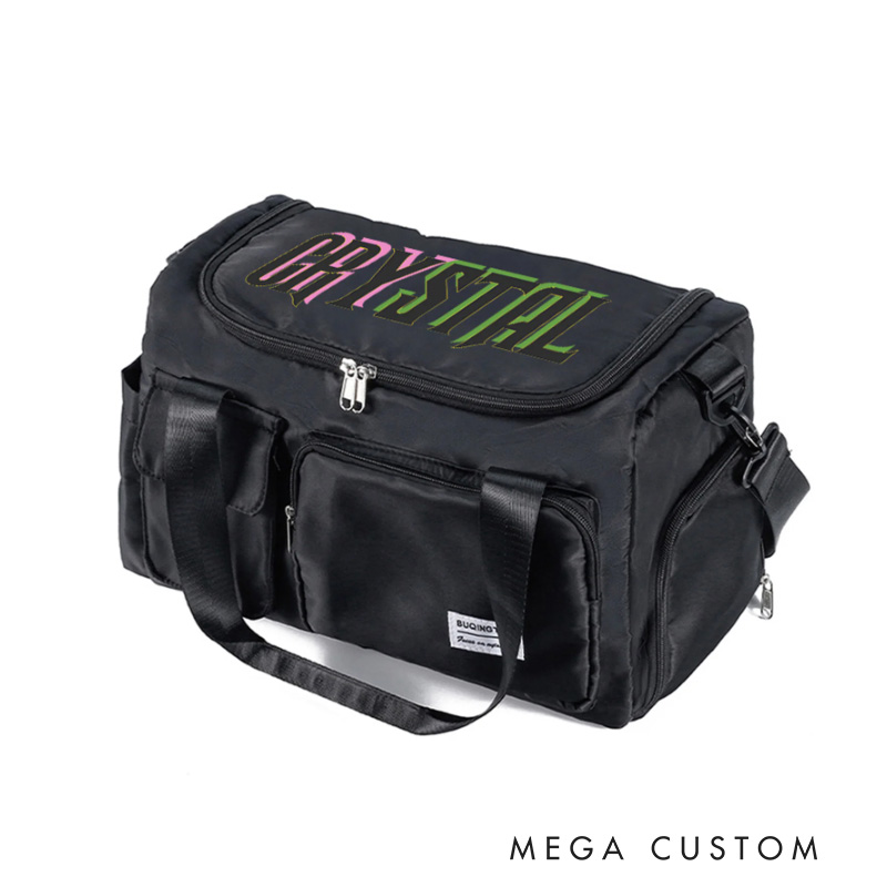 Personalized Duffle Bag Name Gym Bag with Shoulder Strap Multiple Compartments Birthday Christmas Gift for Fitness Lovers