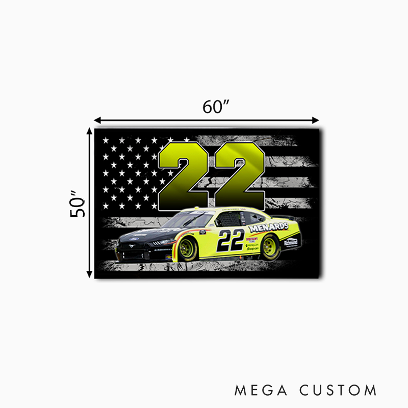 Personalized National flag Racing Banner Custom Racing Car Photo and Number Wall Hanging Gift for Racers and Racing Lovers