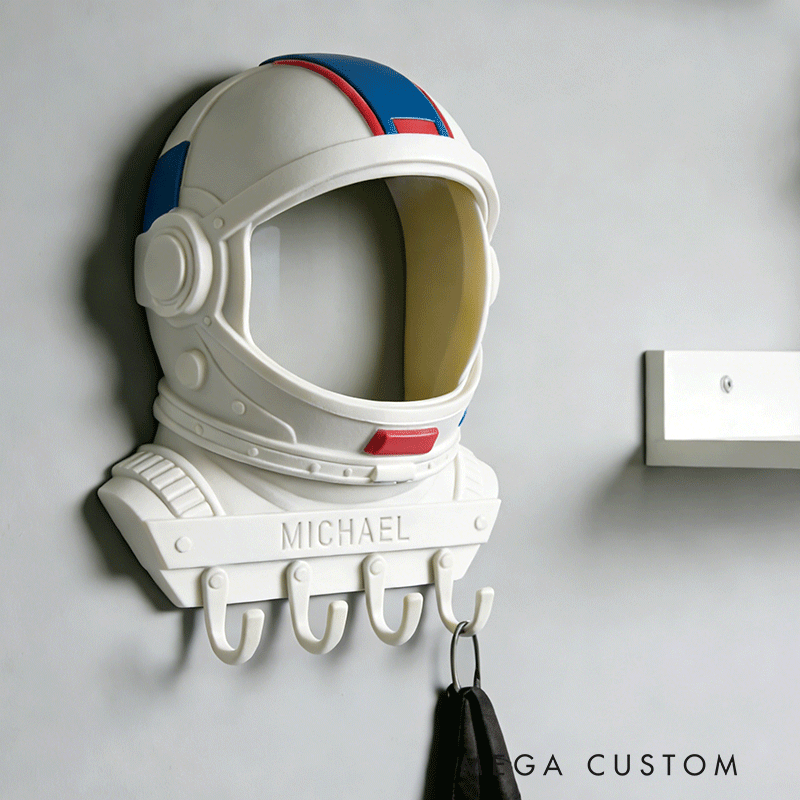 Personalized Helmet HookWall Hooks Custom Name Key Holders Unique and Funny Gifts