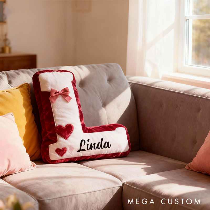 Personalized Couple Initial Pillows Valentines Gift for Couples Initial Pillow with Name for Couple Xmas Decor Couple Pillow