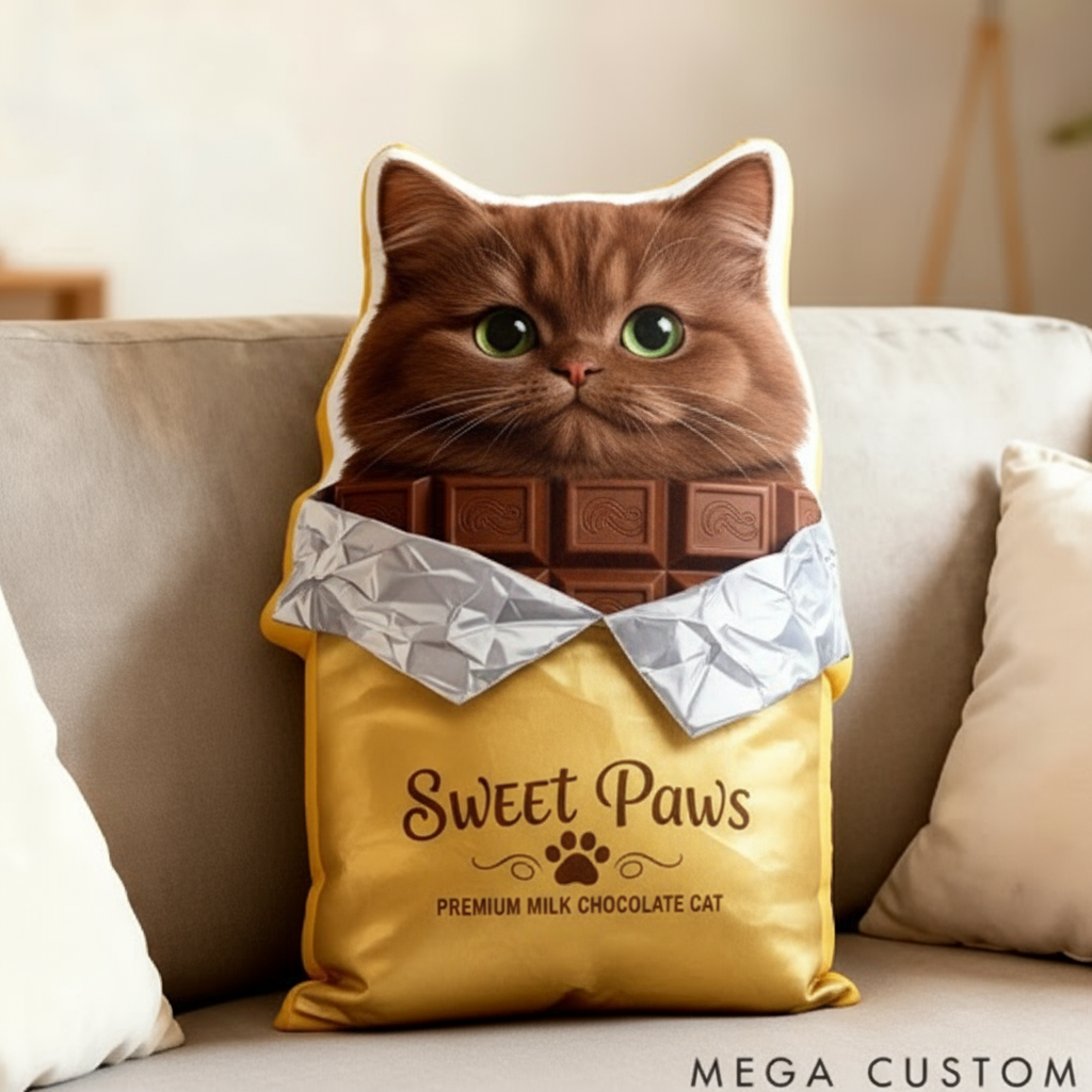 Personalized Pet Lover Food and Custom Photo Cute Pillow