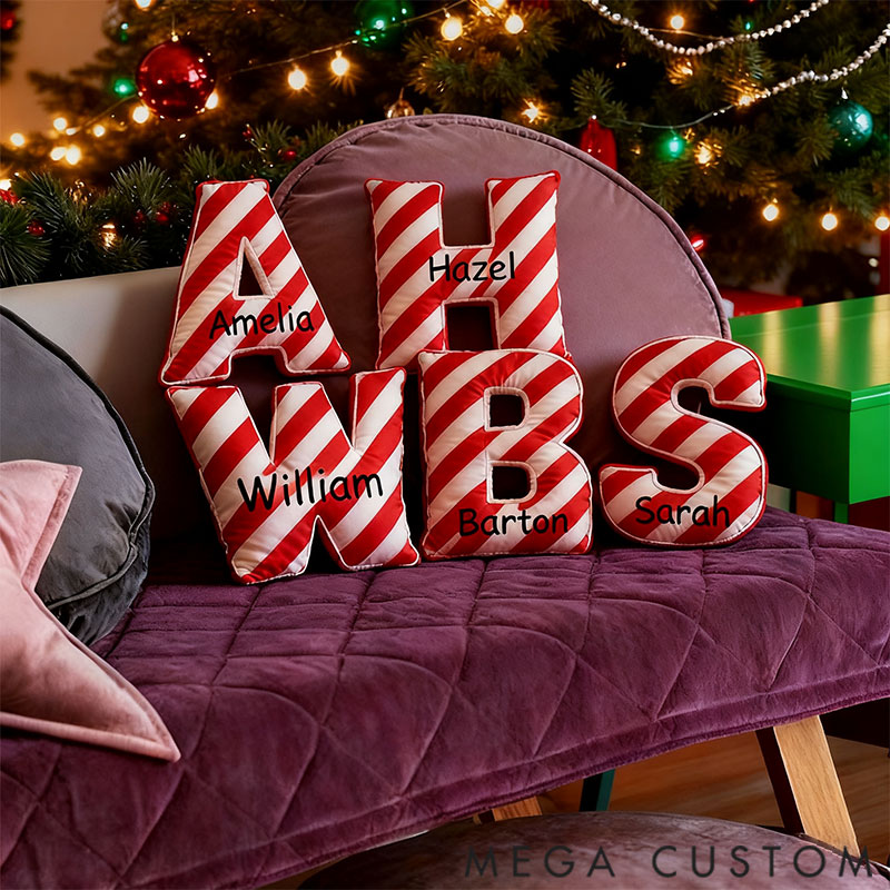 Personalized Graphic 3D Print Pillows Letter Shape Pillows Gifts Christmas Gifts for Family