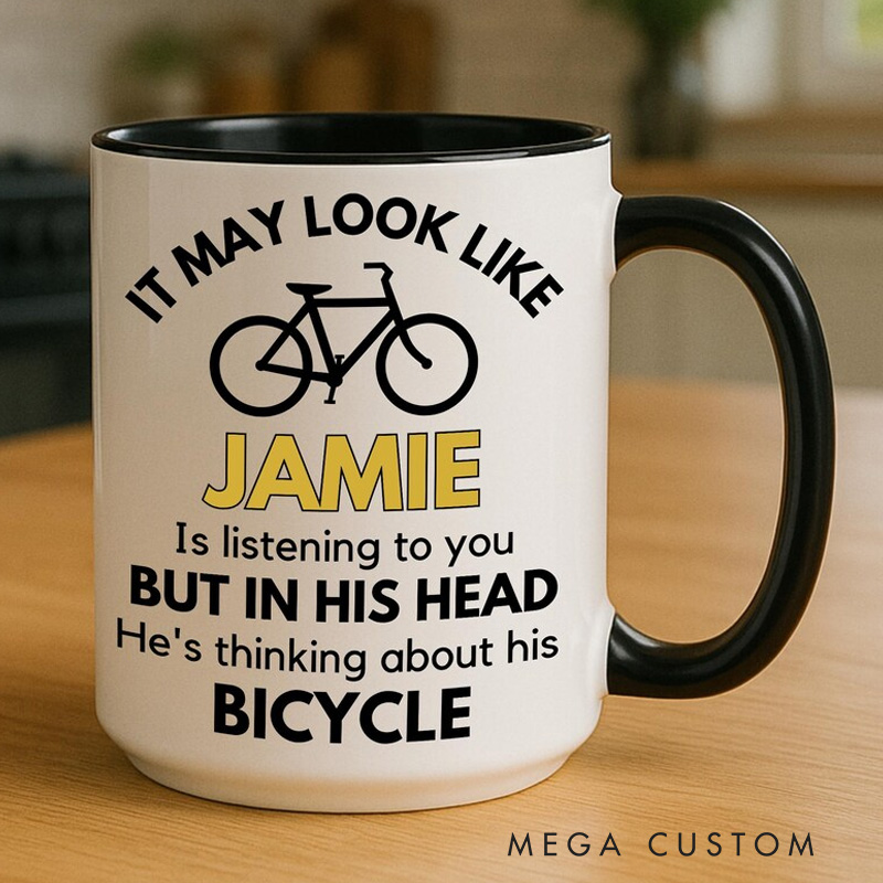 Personalized Cyclist Coffee Mug Funny Bicycle Gift Lover Mug Cyclist Gift Mountain Biker Gift Cycling Gift Bike Gift Bicyclist Mug Colour Options Available