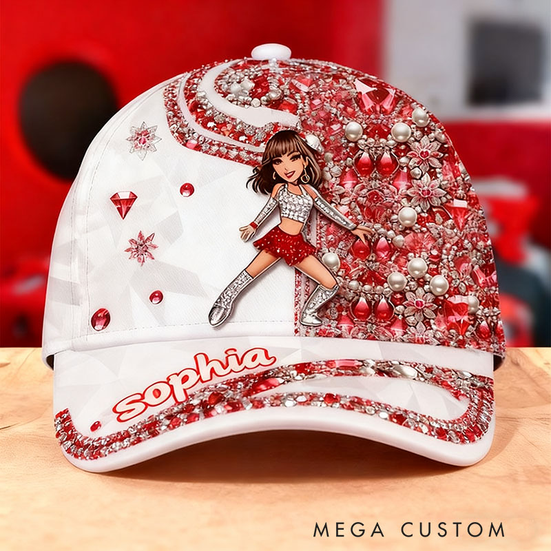 Personalized Graphic 3D Print Dancer Baseball Cap with Your Name Hair Color for Dance Lover Perfect Gift for Shopping Dancing and Parties
