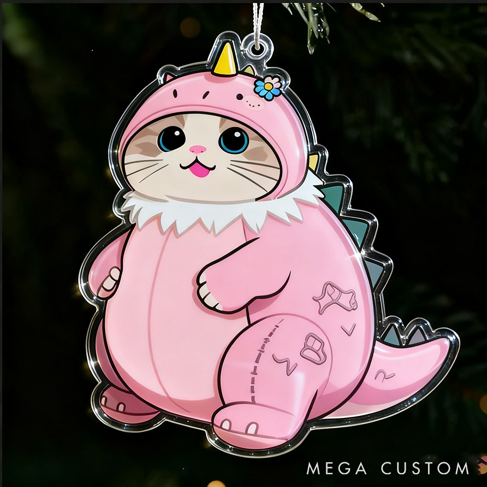 Personalized Pet Lover Adorable Dino Pet Ornament