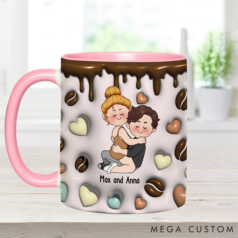Personalized Couple I Like You How I Like My Coffee Hot and Inside Me Ceramic Mug Cute Sex Mug Valentine's Day Gift for Him Her Boyfriend Girlfriend