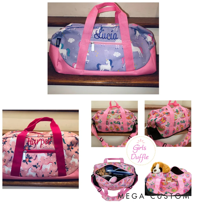 Personalized Monogrammed Kids Duffle Bag: Wildkin Pattern, Personalized Travel Bag