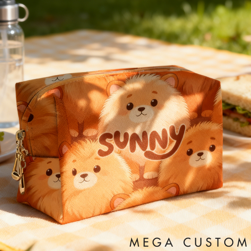 Personalized Cute Lion Animal Toiletry Bag Custom Name for Kids Travel Gifts and Daily Use