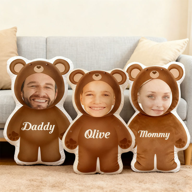 Personalized Graphic 3D Print Pillows Shape Pillows with Photo Decor Christmas Gifts for Family