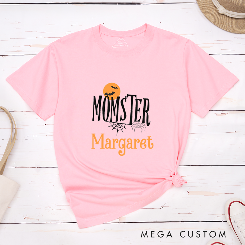 Personalized Couple Halloween Matching Classic T-Shirt Halloween Dadcula and Momster T-Shirt For Him and Her