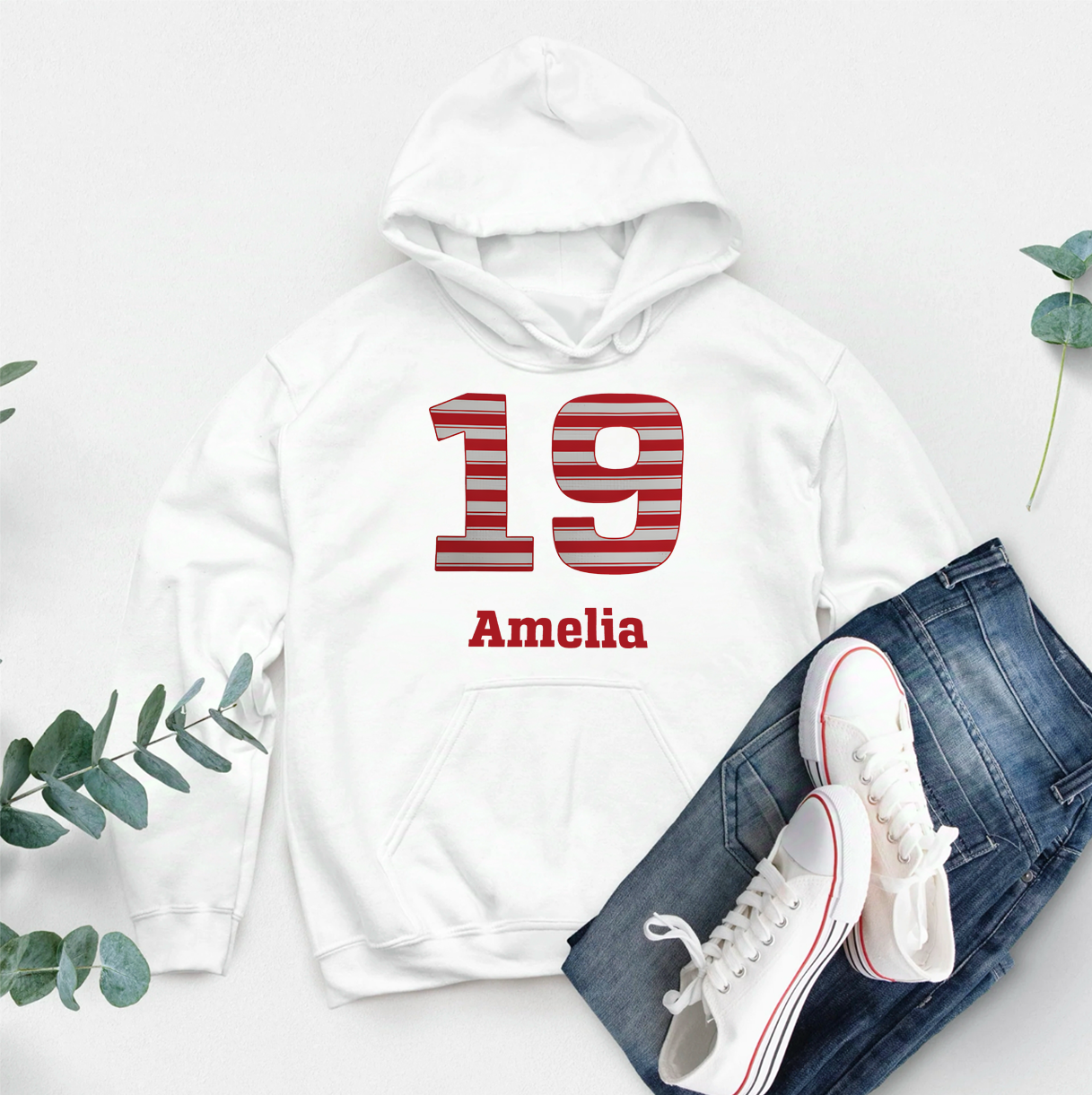 Personalized Hoodie with Custom Name and Number Design