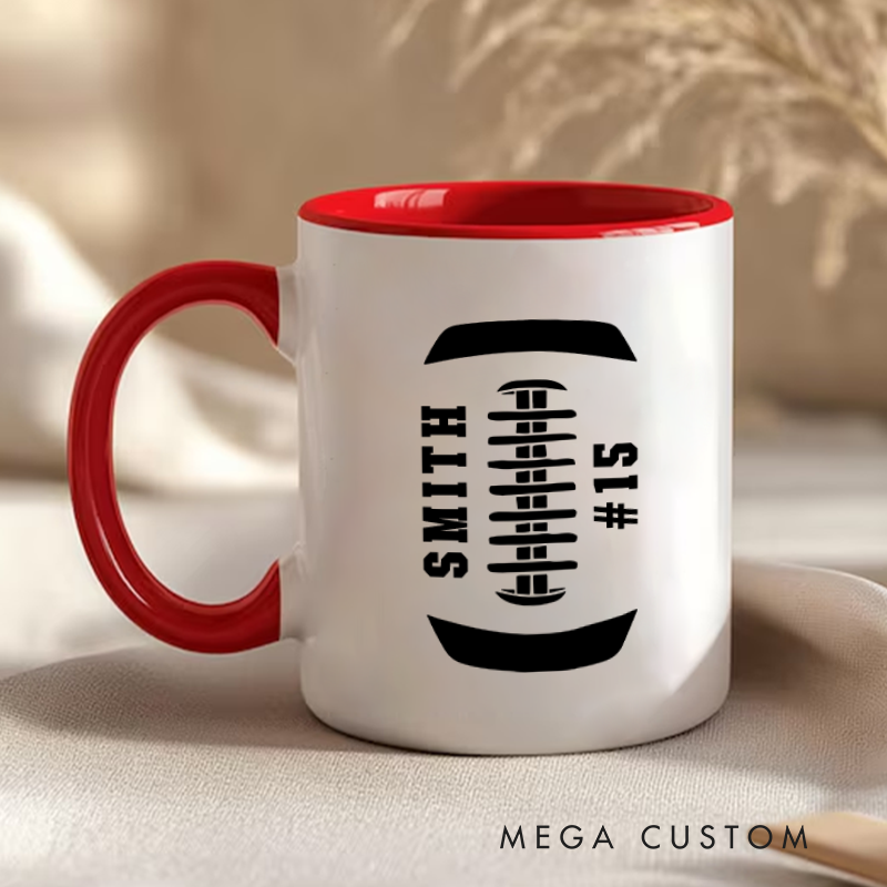 [Copy]Personalized American Football and Rugby Coach Mug with Custom Name