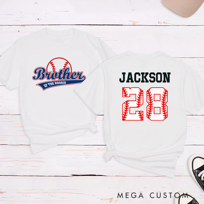 Personalized Baseball Name and Number T-Shirt for Brother