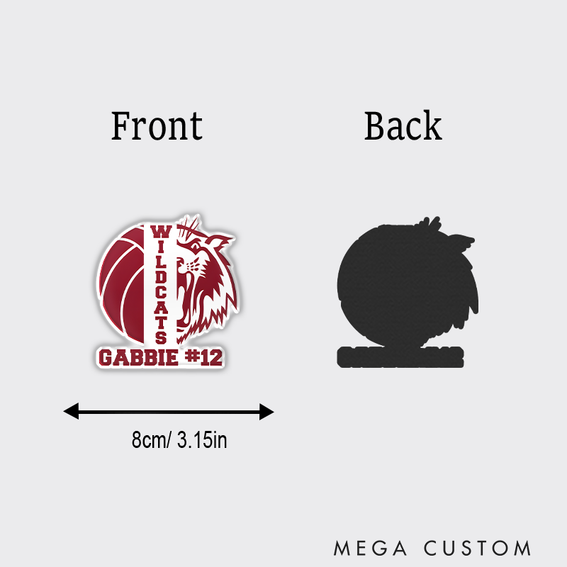 Personalized Volleyball Design Fridge Magnets with Custom Team Name, Player Name and Number