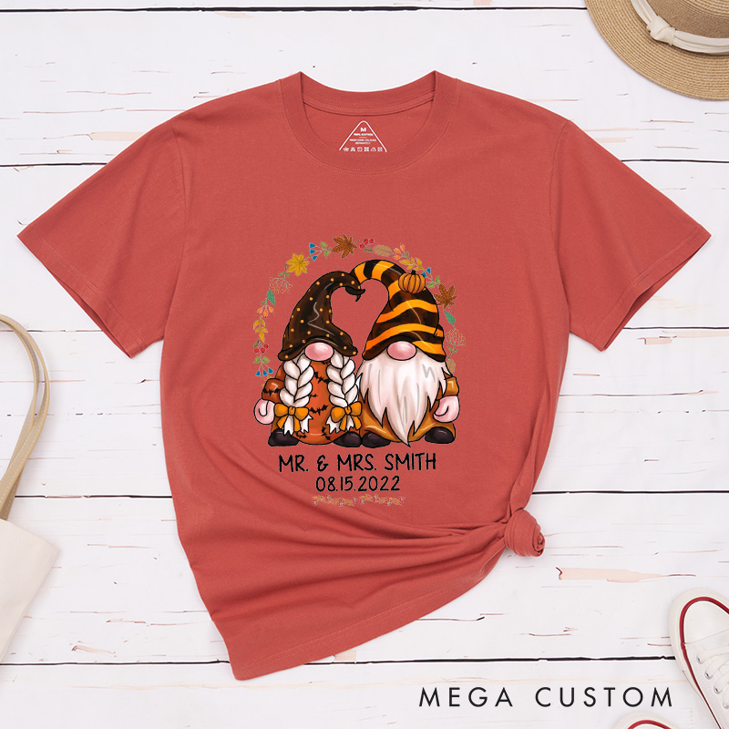 Personalized Mr and Mrs Dwarf Couple Matching Halloween T-Shirt 