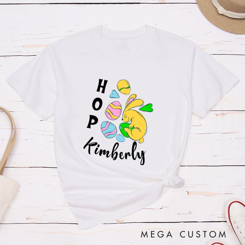 Personalized Easter Hip Hop Matching T-Shirt with Name For Couple