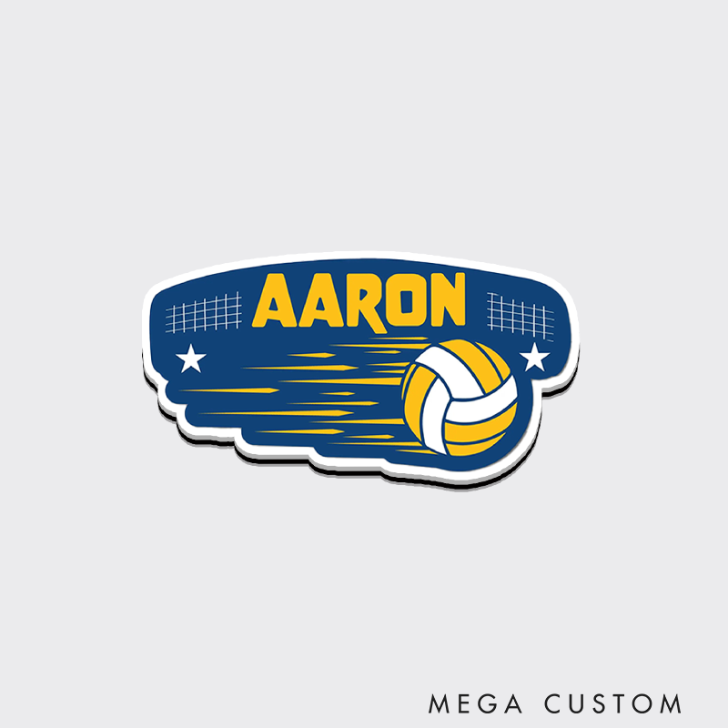 Personalized Volleyball Design Fridge Magnets with Custom Player Name for Unique Gift